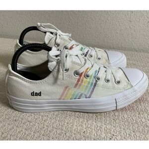 Converse Chuck Taylor All Star Pride Dad Rainbow White Low Top Mens 7 165809C